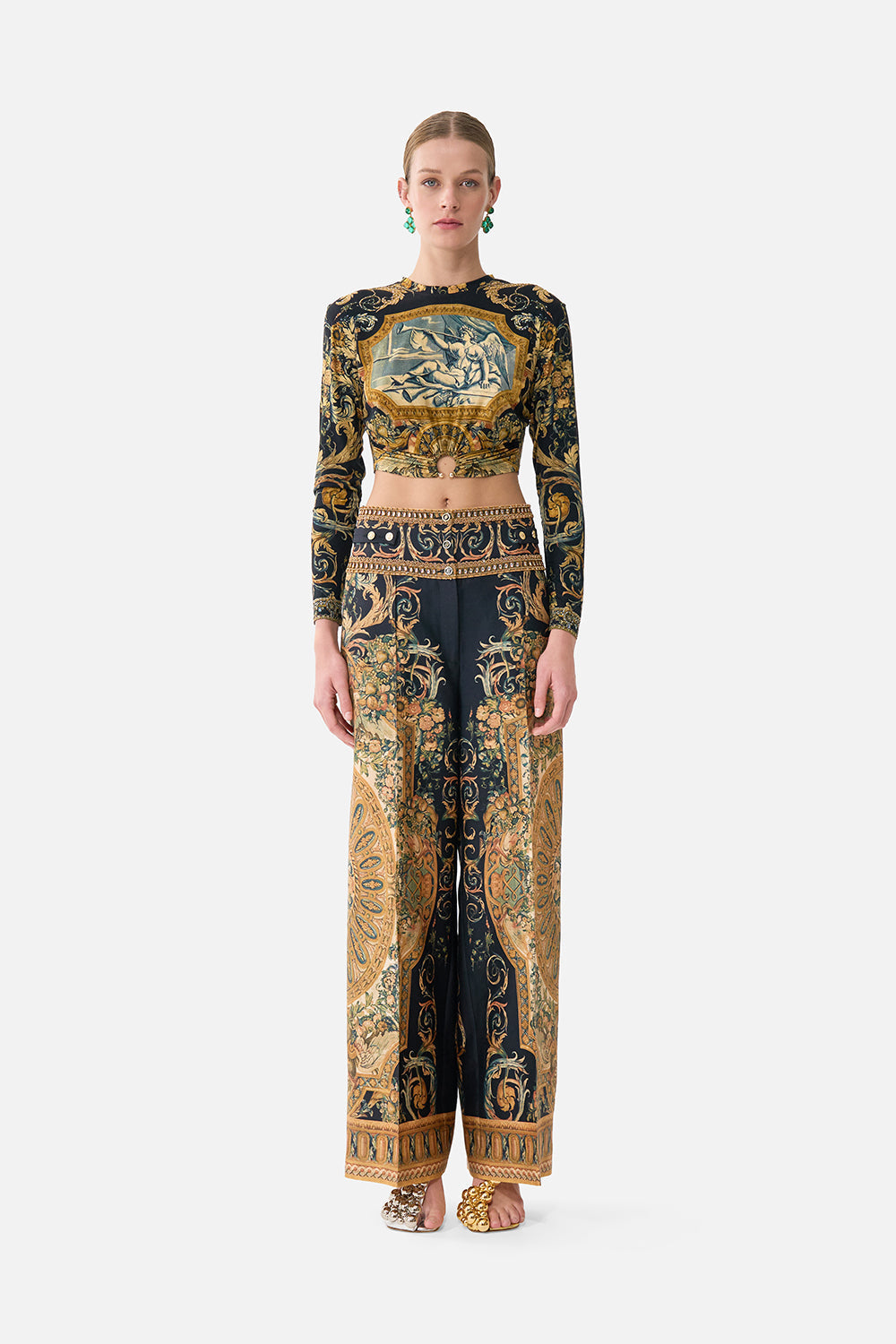 JERSEY LONG SLEEVE TOP WITH HARDWARE MUSEUM MEMOIRS