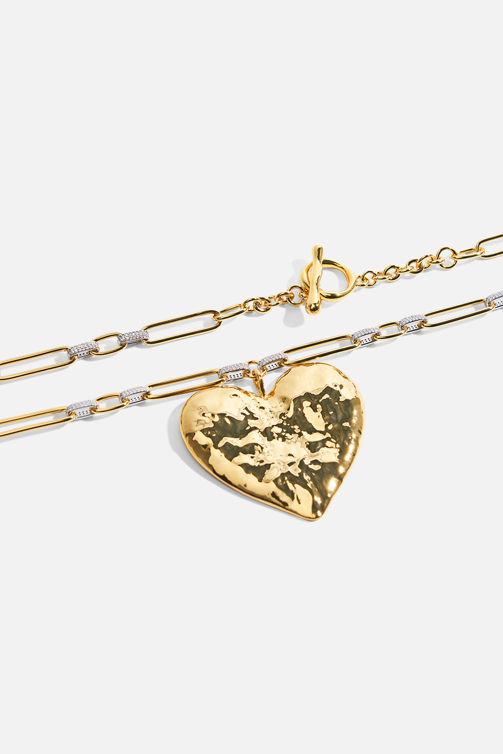 THE HEART STRING QUINTET PENDANT NECKLACE GOLD