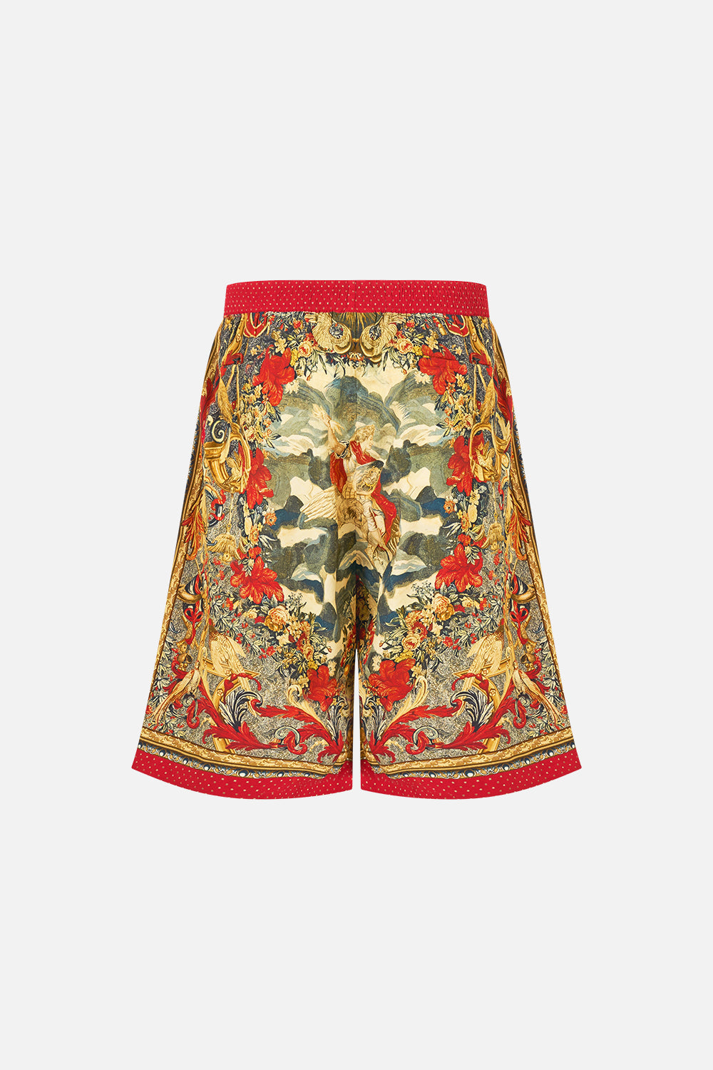 The CAMILLA Baggy Long Walk Short With Elastic Waist in our Meet Me At The Met print.
