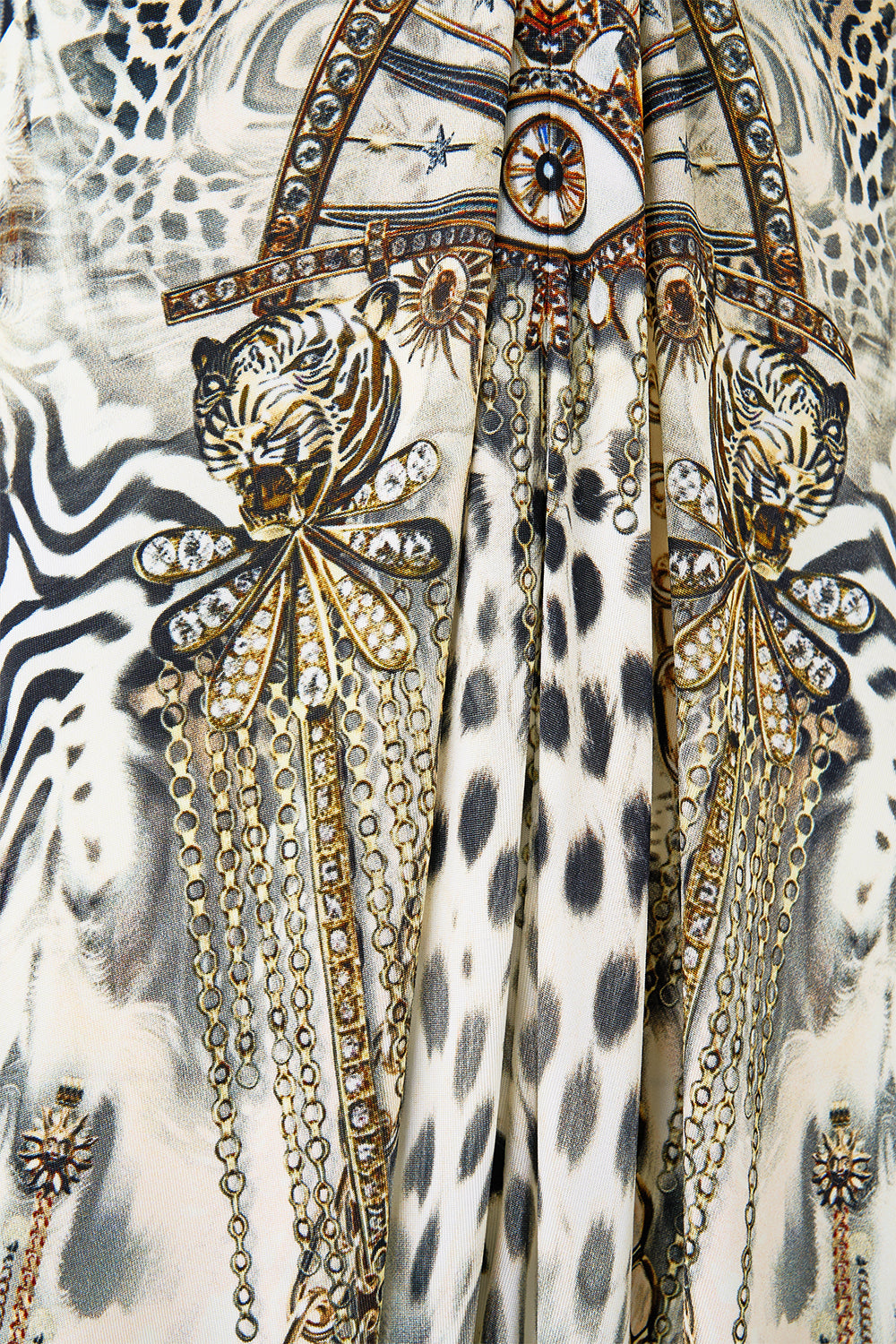 DRAPED PANT JUMPSUIT WITH HARDWARE LADY LIONHEART