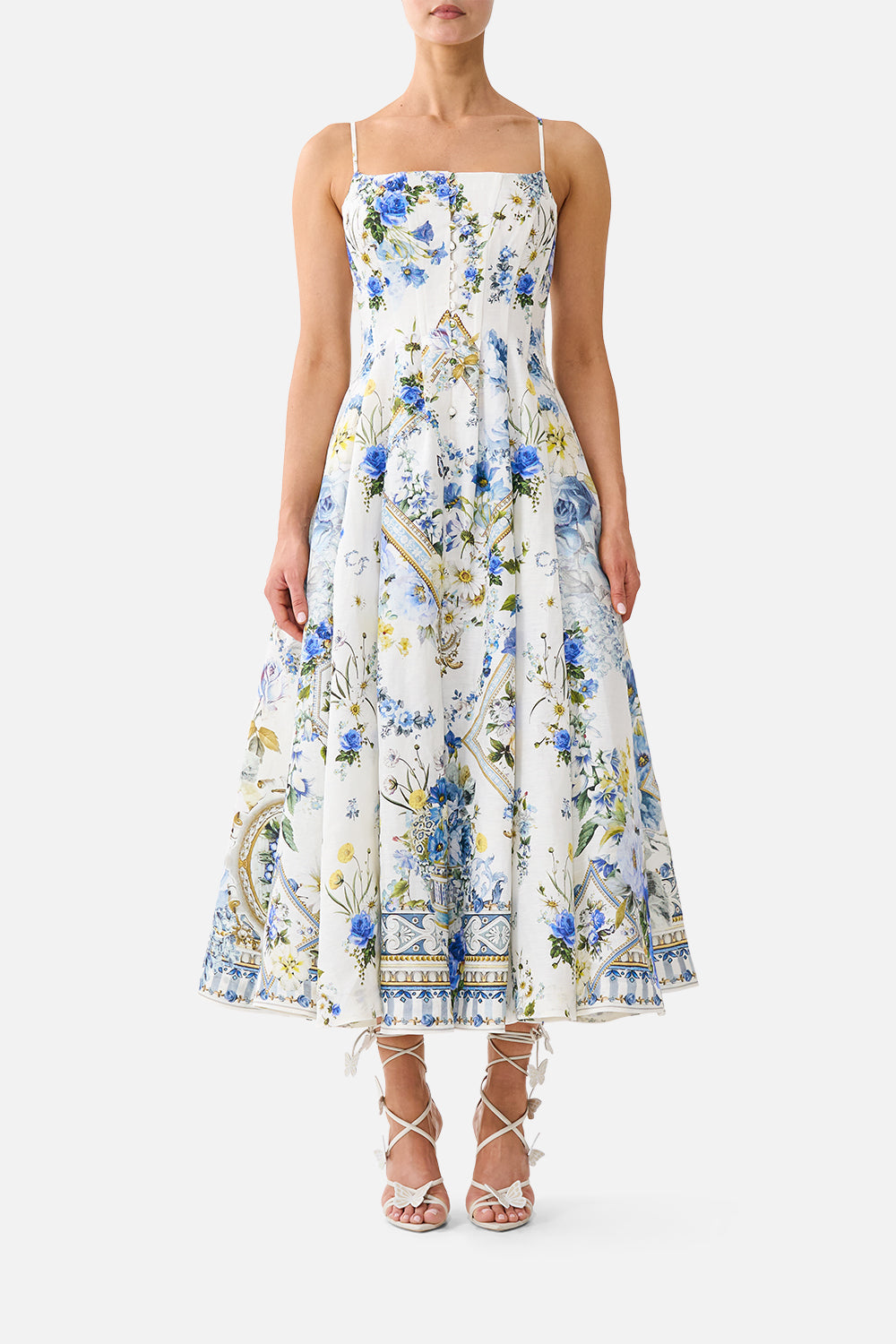 camilla corset dress The Dandelion Skies With Long Flared Skirt sku_339937 Unique Bargains men's Dress Midi dress Size:56/4X