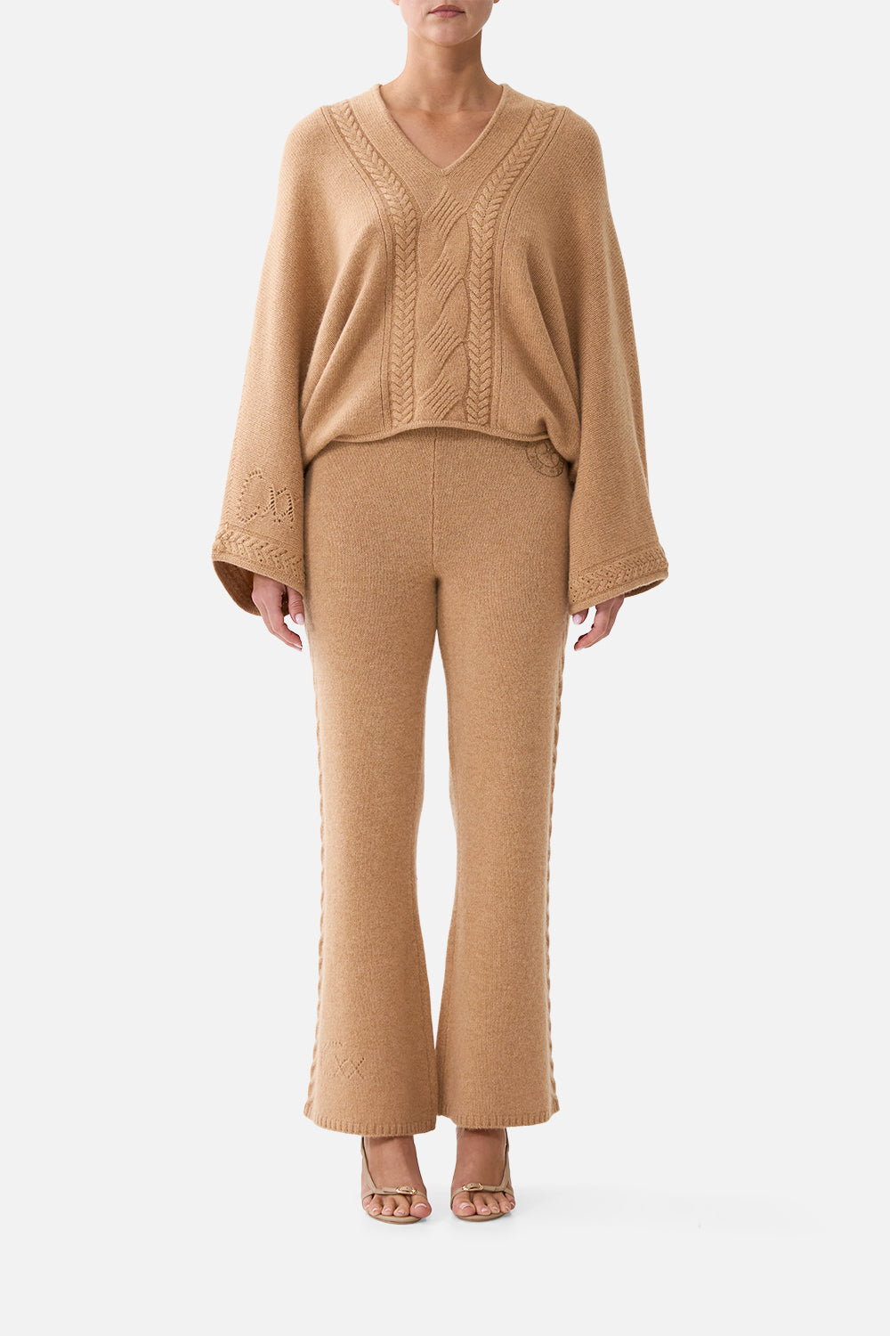 The Leopard Libertine Cropped Knit Pant | CAMILLA US
