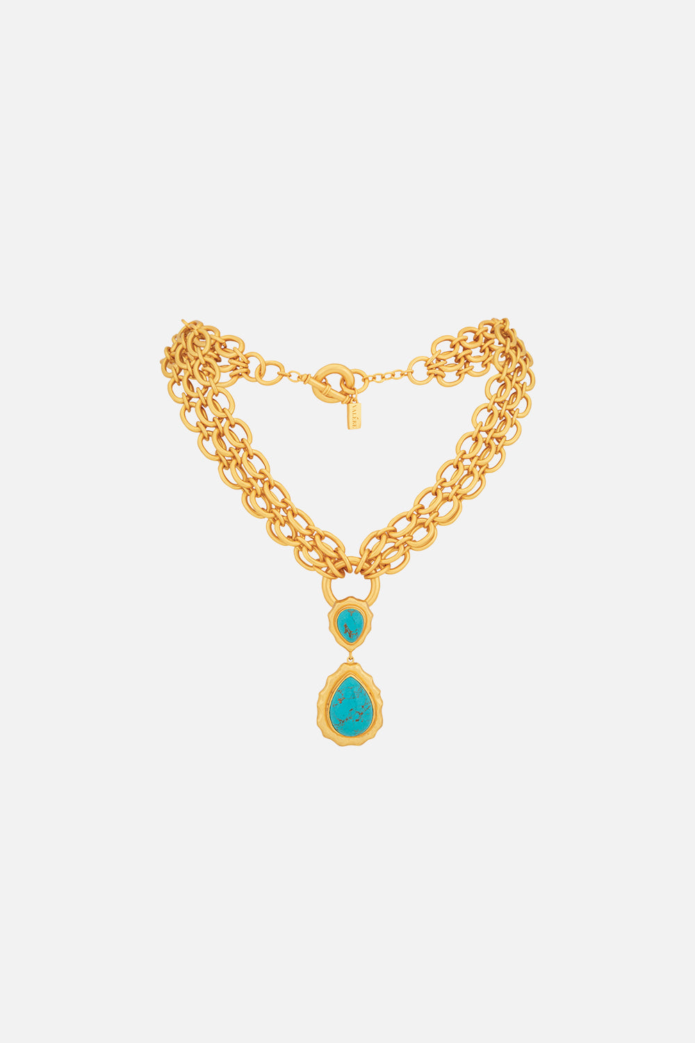 CAMILLA jewellery gold turquoise necklace