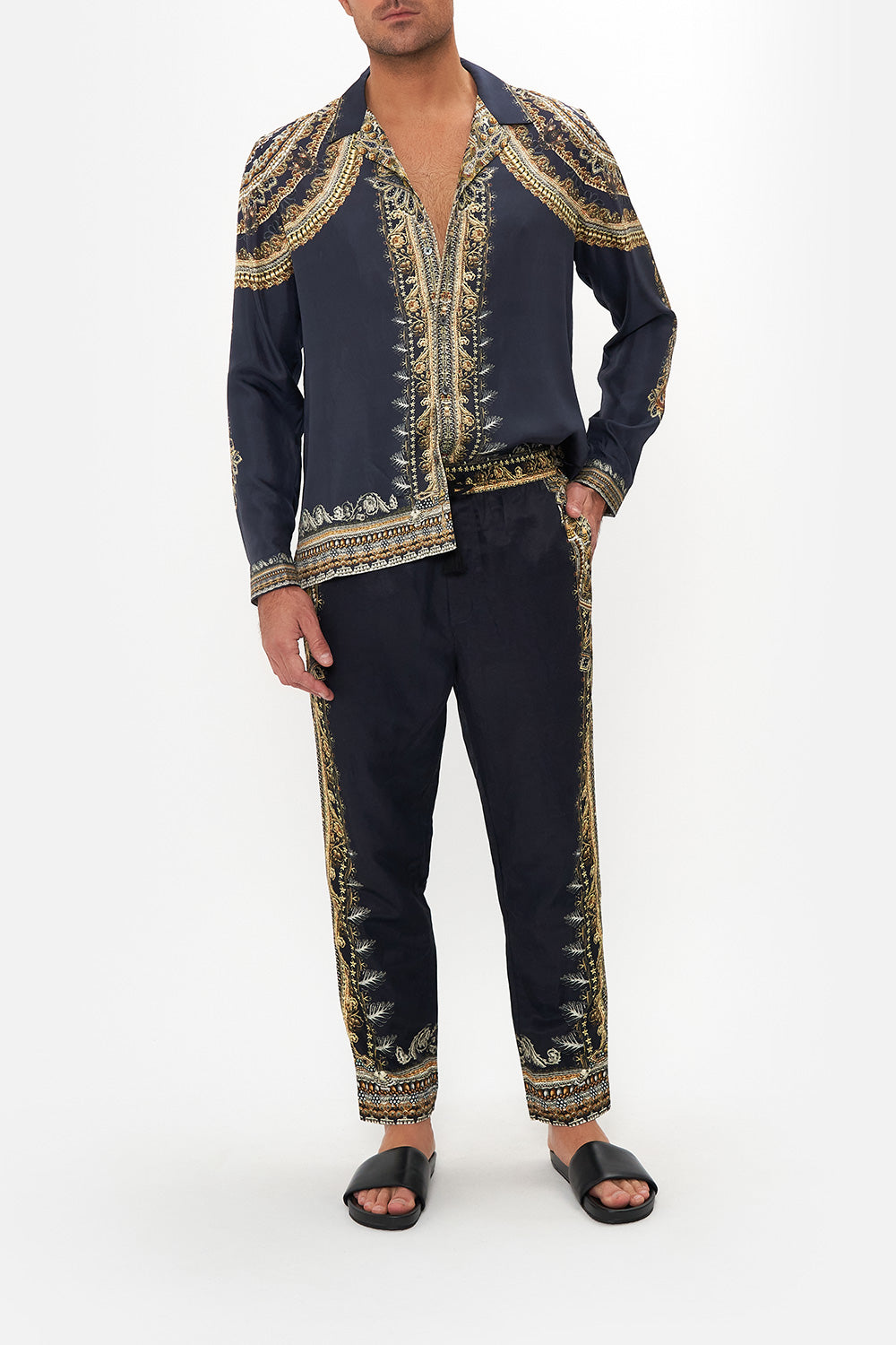 STRAIGHT LEG ELASTICATED WAIST PANT ITS ALL OVER TORERO