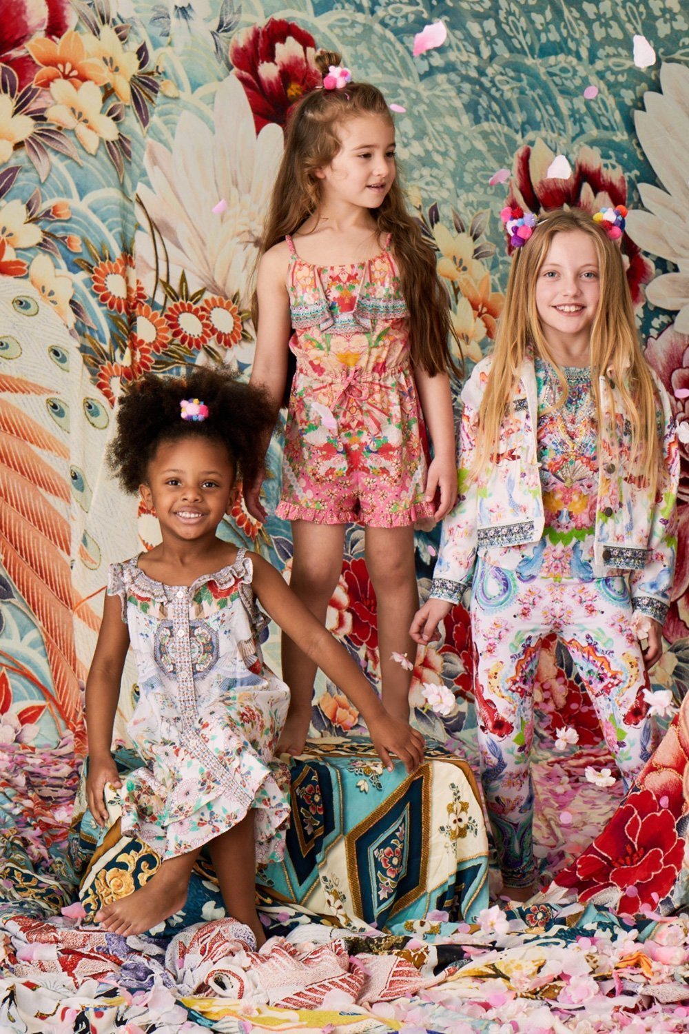 KIDS' PLAYSUIT WITH FRILL KIMONO KISSES