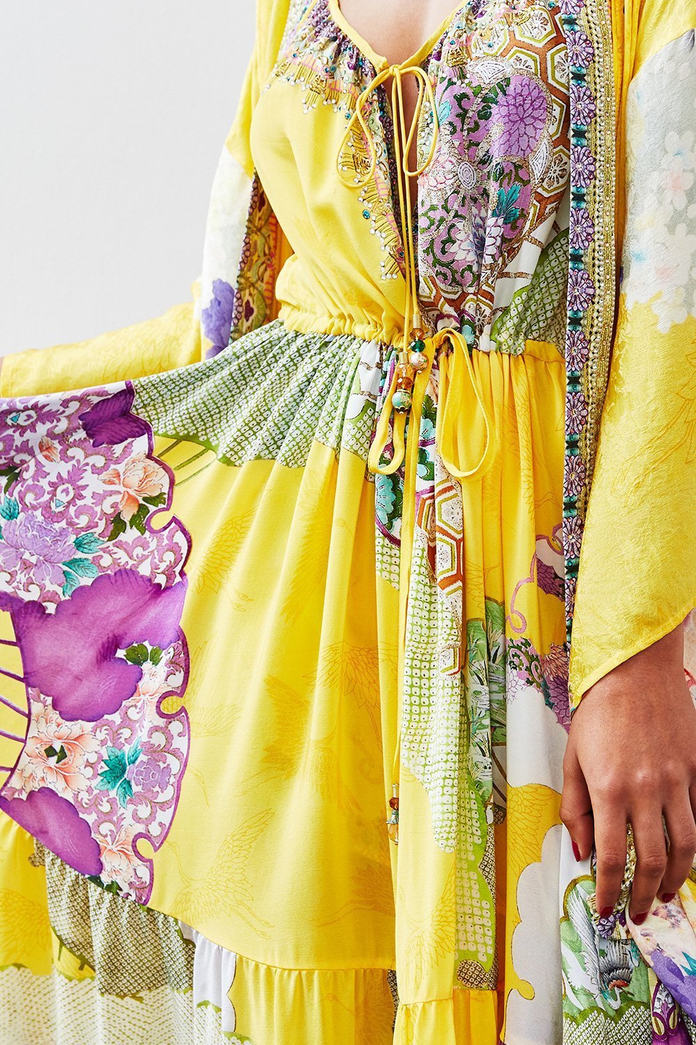 DRESS WITH FRONT TIE DETAIL GOLDEN YEARS