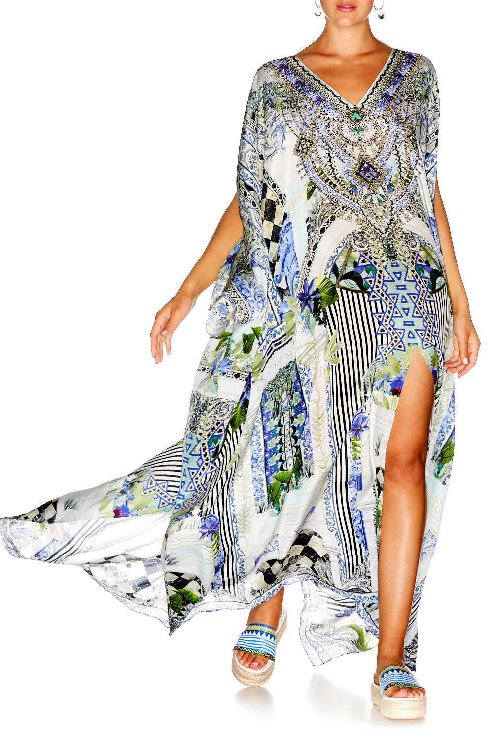THE SWEET ESCAPE SLIT FRONT & SLEEVE KAFTAN