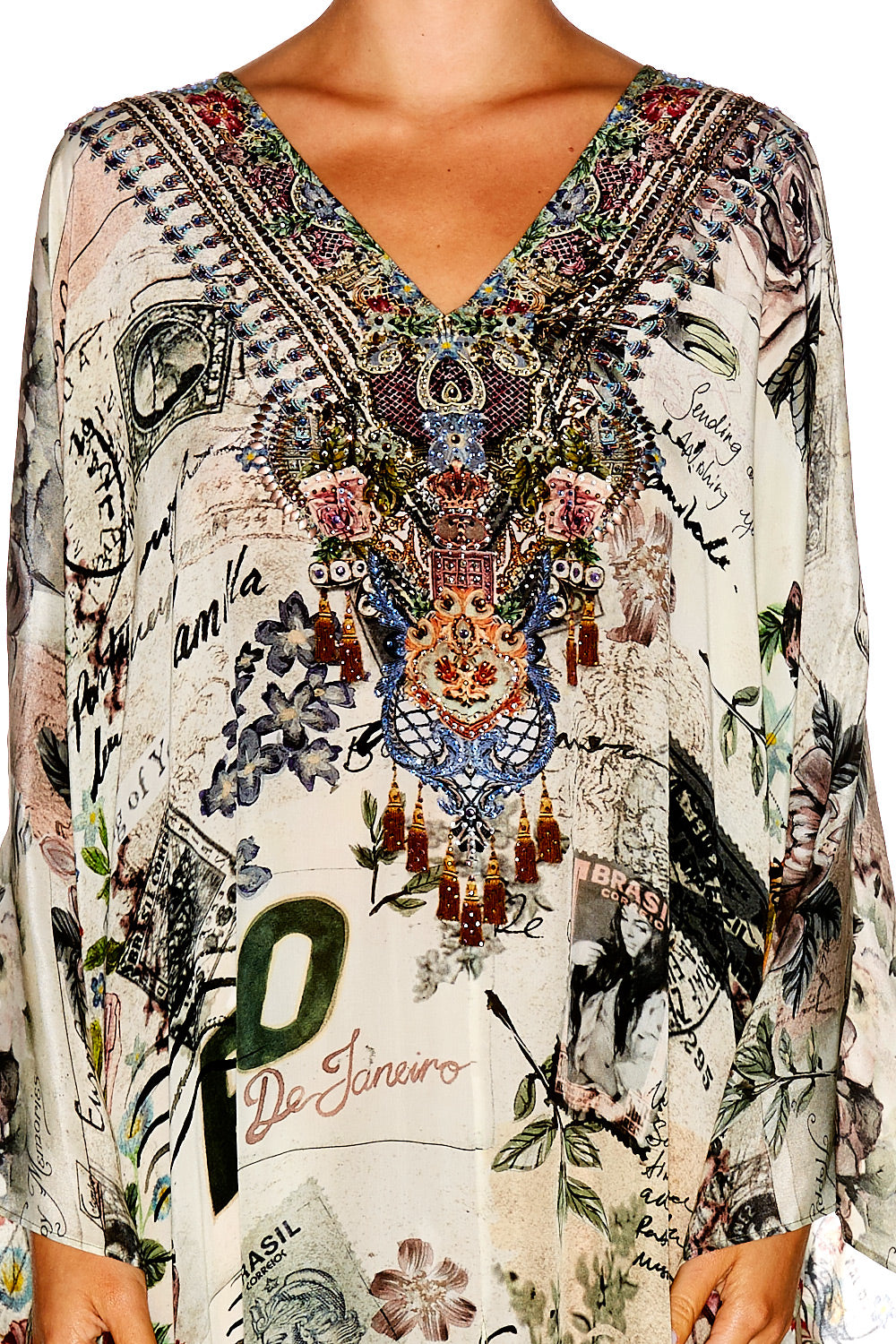 MEMORY LANE SLIT FRONT & SLEEVE KAFTAN