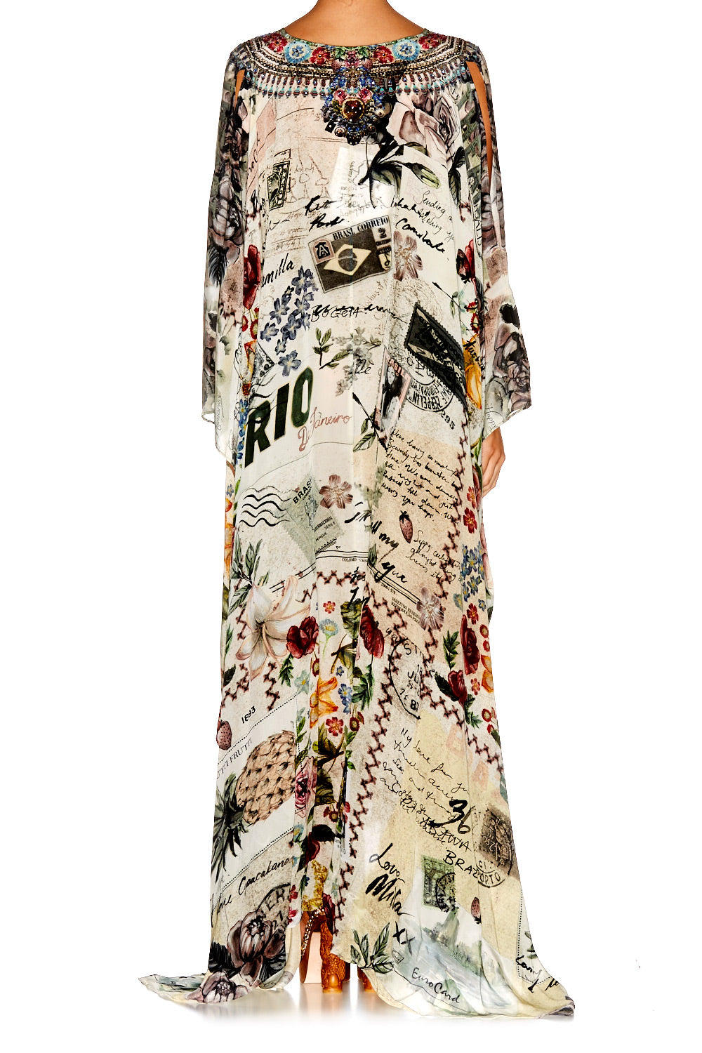 MEMORY LANE SLIT FRONT & SLEEVE KAFTAN