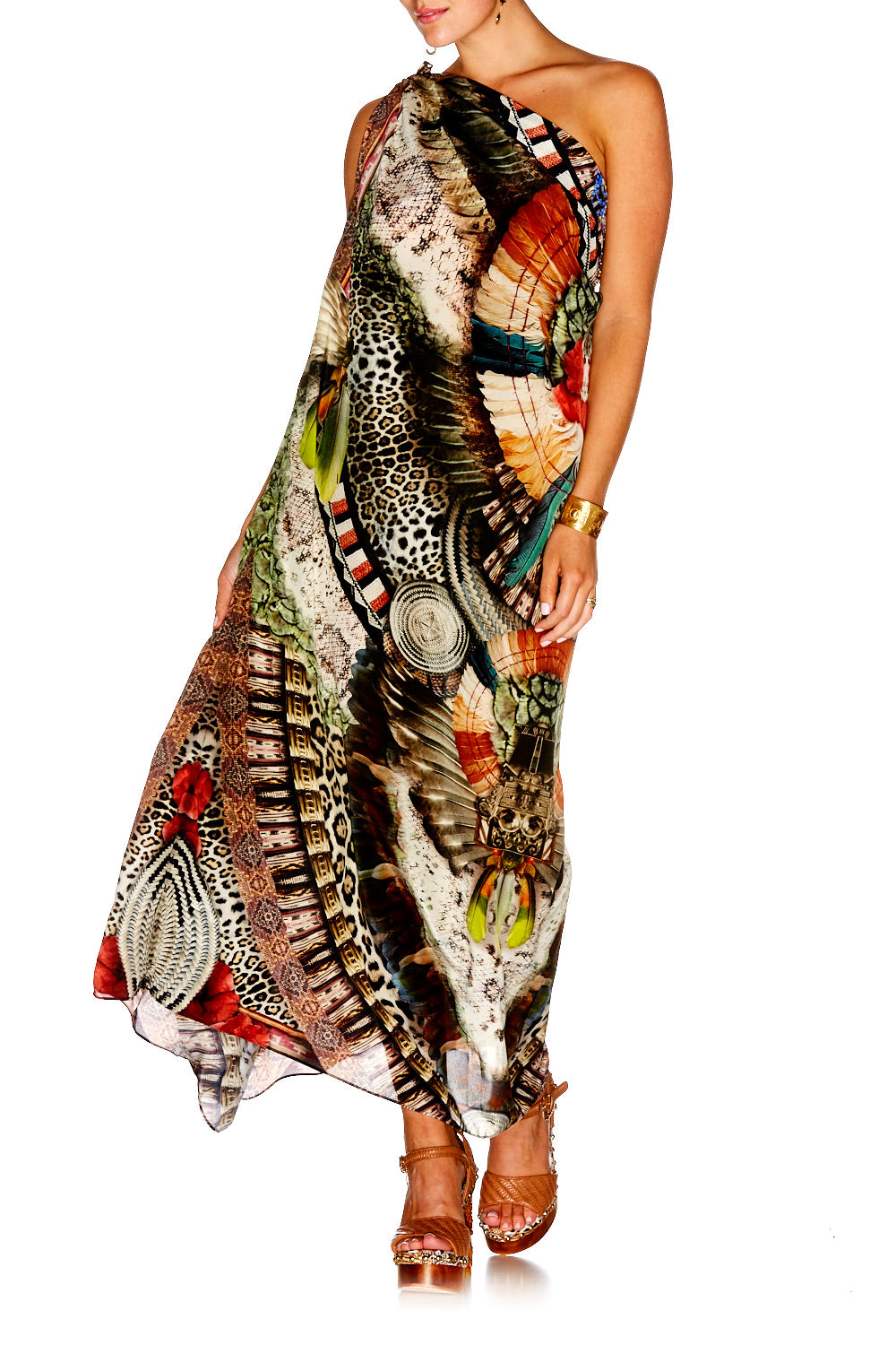 LIGHT MY FIRE ROUND NECK KAFTAN