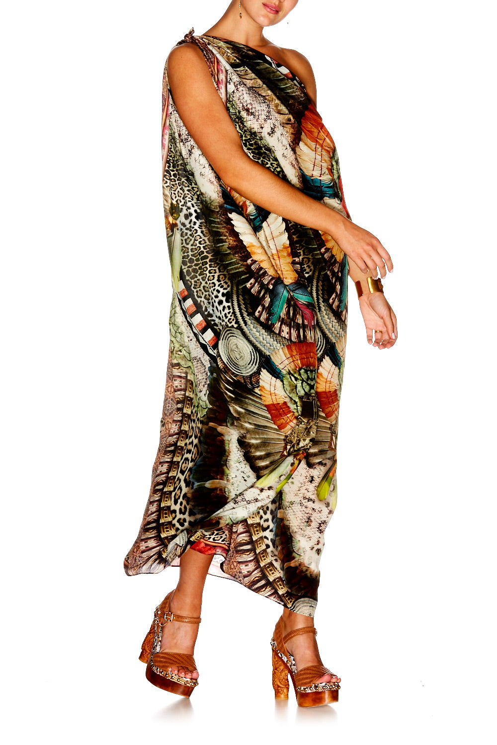 LIGHT MY FIRE ROUND NECK KAFTAN