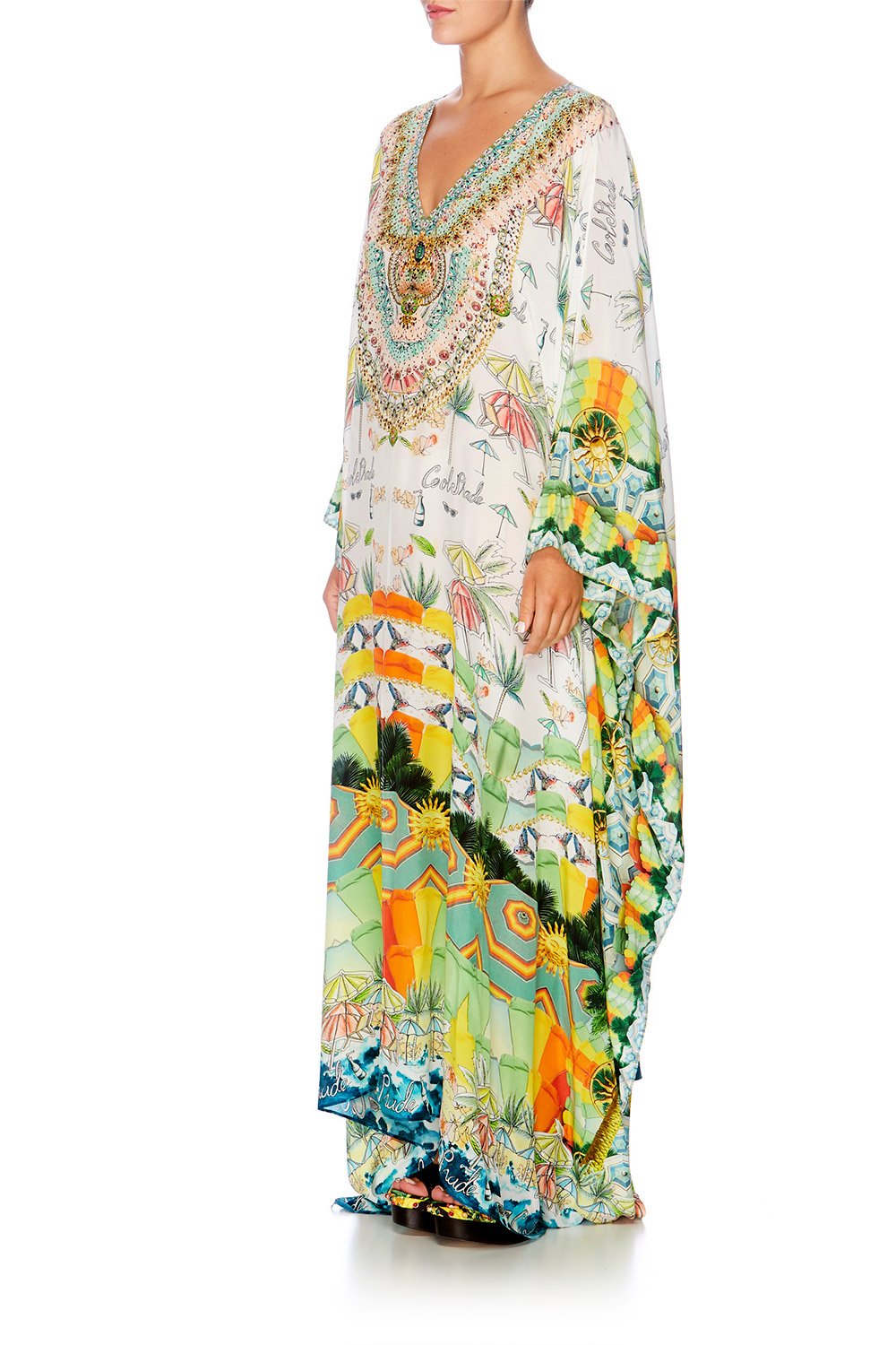 SUNDOWNERS SPLIT FRONT & SLEEVE KAFTAN