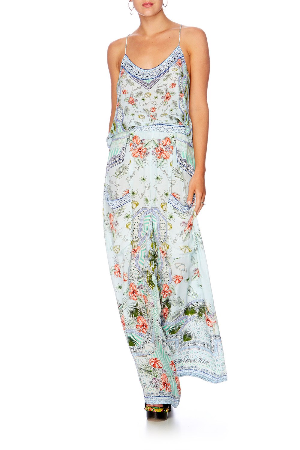 SHADES OF RIO T BACK SHOESTRING TOP