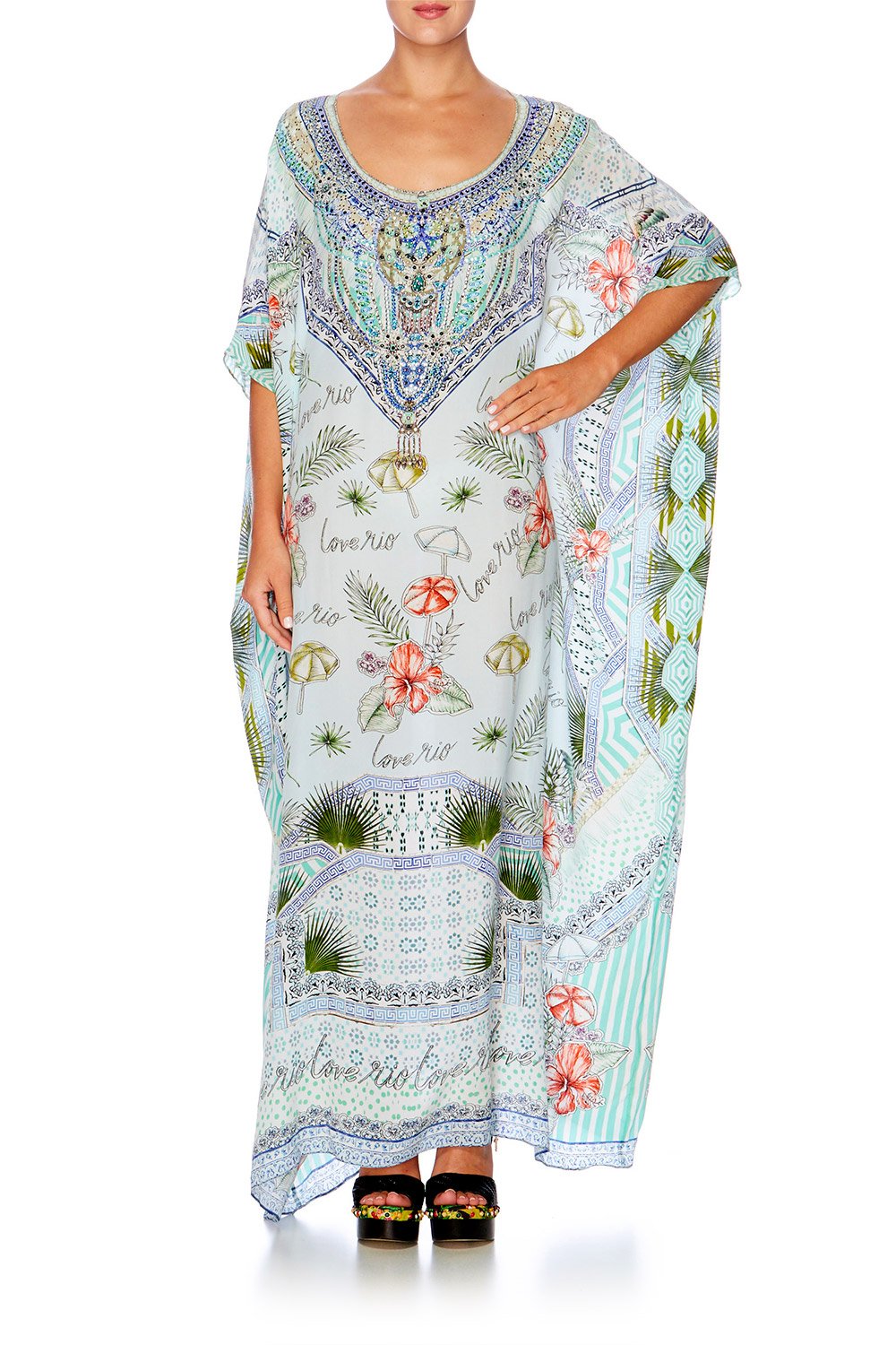 SHADES OF RIO ROUND NECK KAFTAN