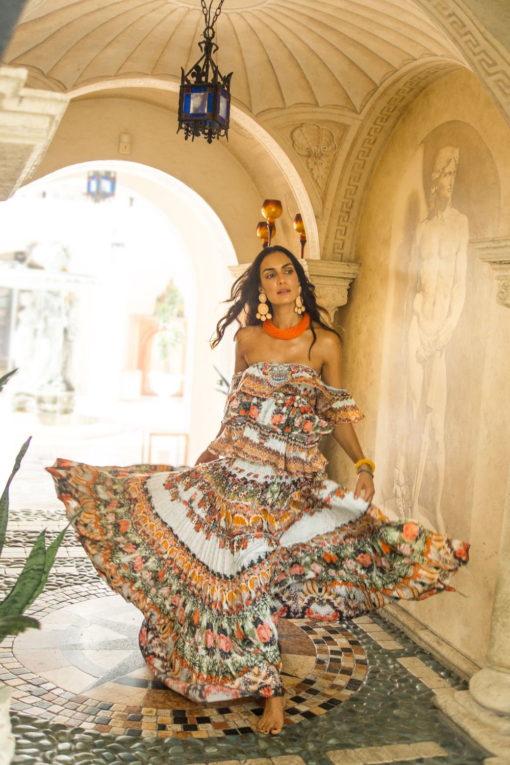 SAMBA SALADA FRILLED DROP SHOULDER TOP