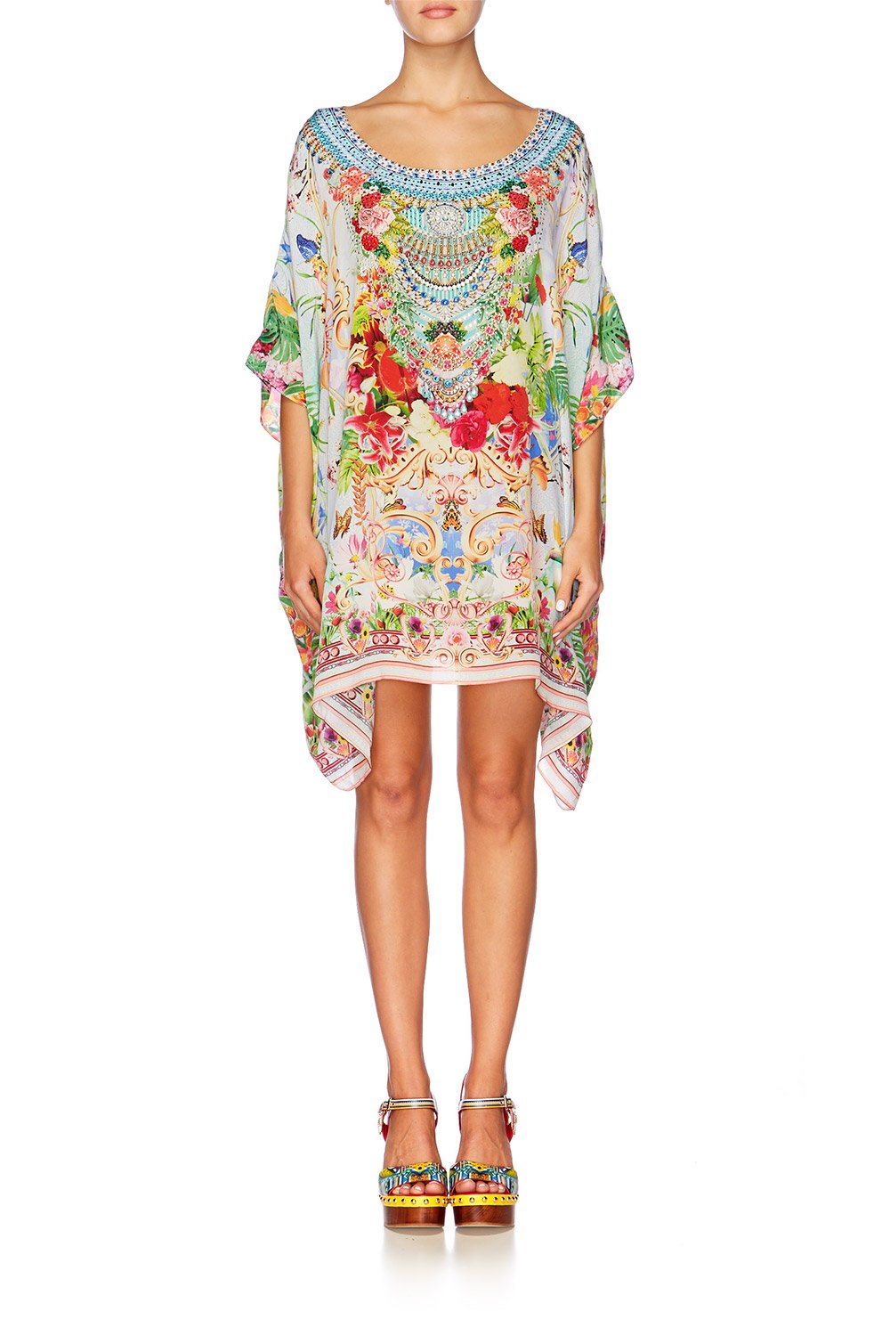 MIRANDAS DIARY SHORT ROUND NECK KAFTAN