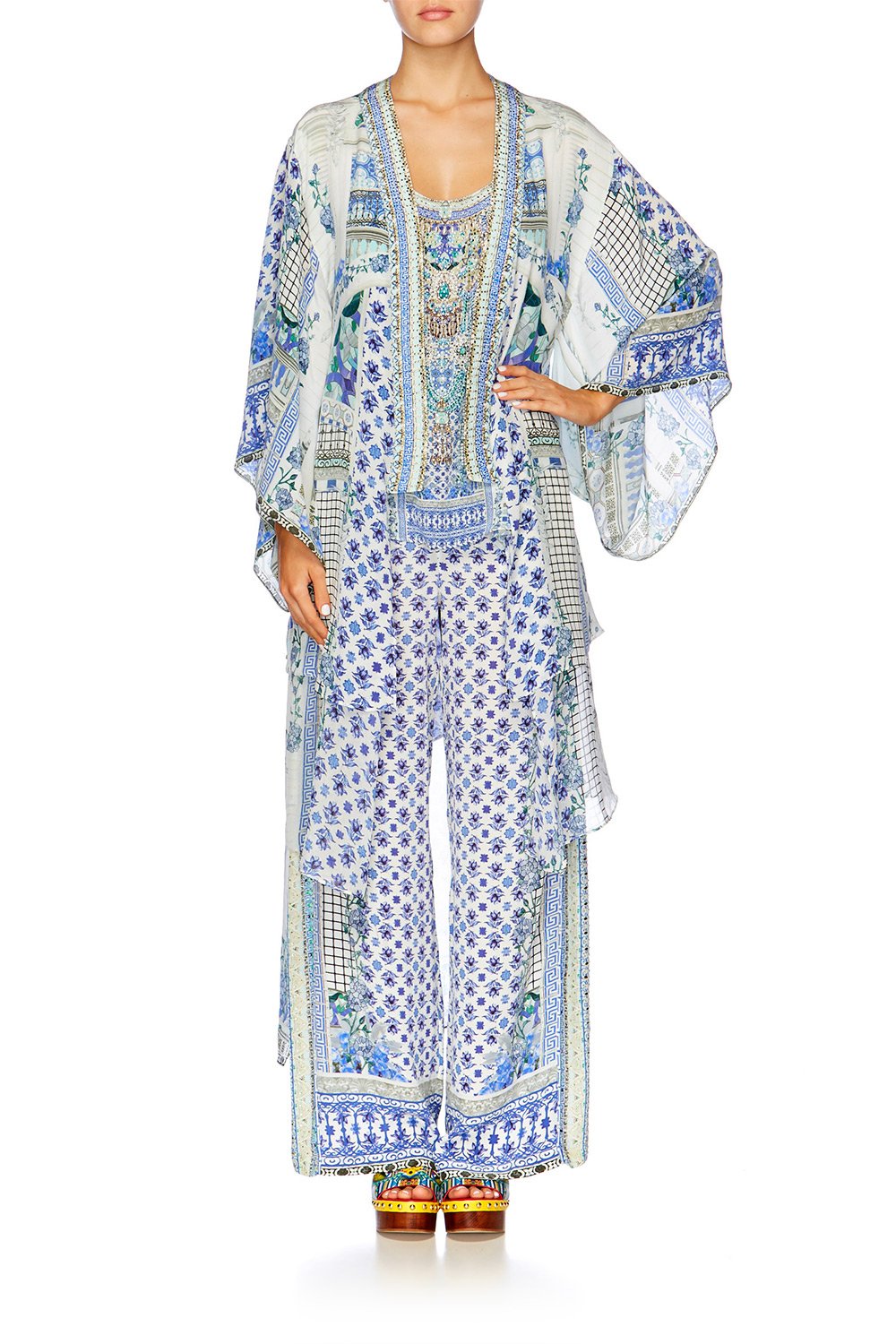 SALVADOR SUMMER KIMONO WITH LONG UNDERLAY