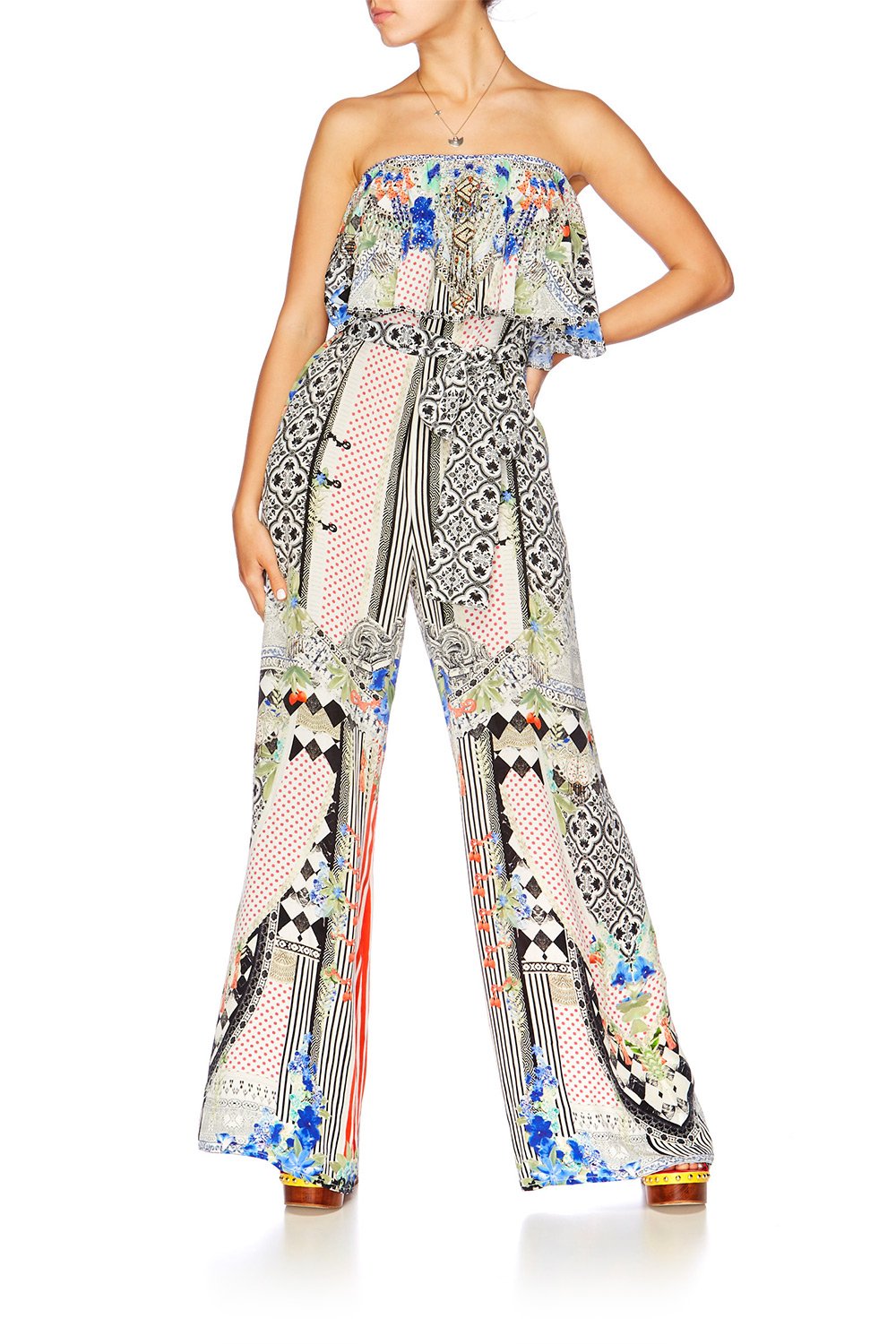 MEET ME HERE STRAPLESS JUMPSUIT W FRILL