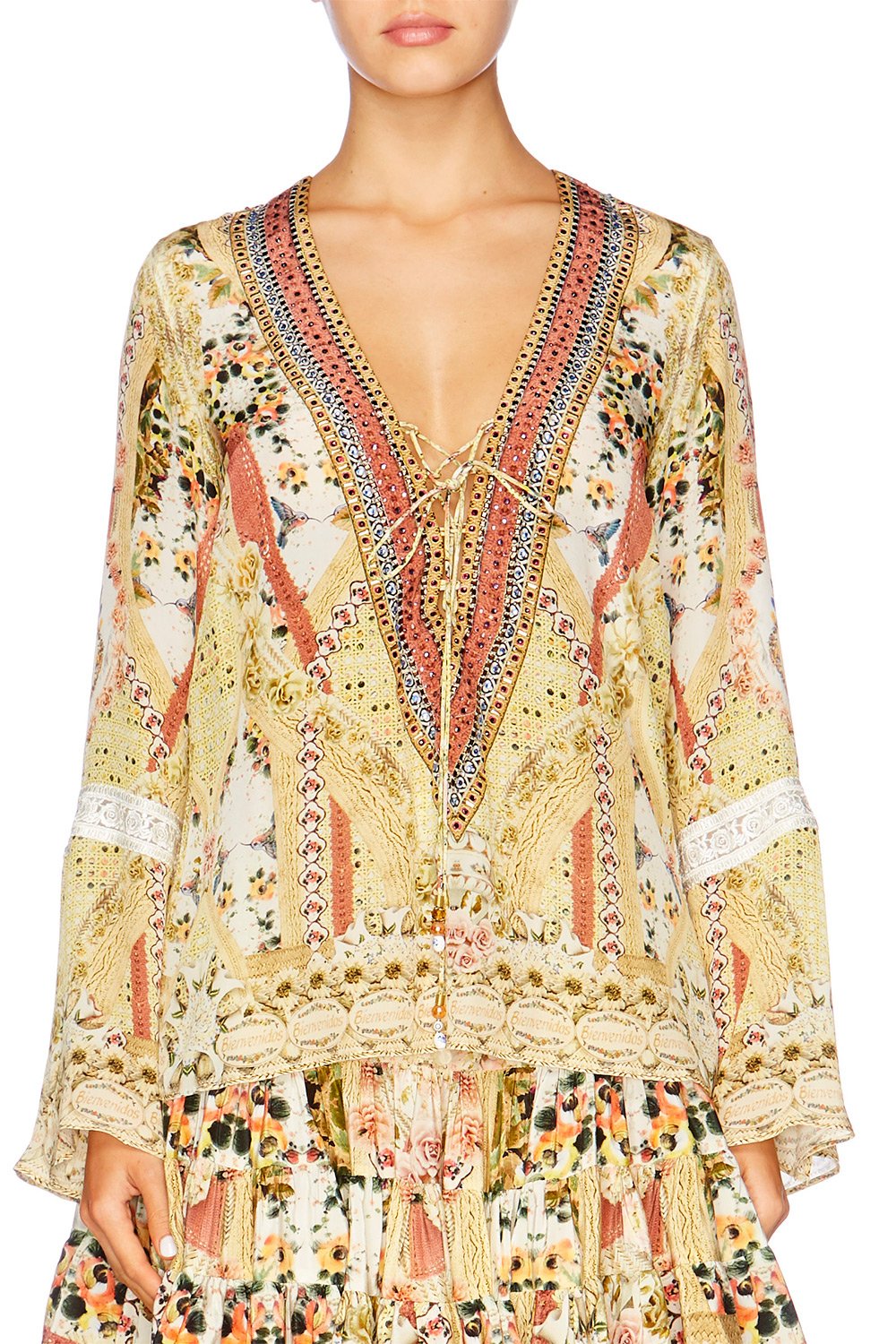 MY SUMMER LOVE TIE FRONT BLOUSE