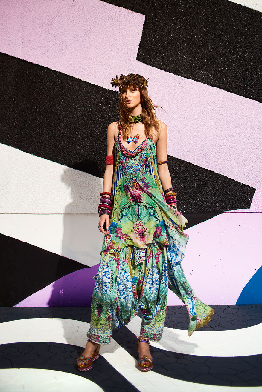 BAHIA BLISS SPLIT FRONT DRESS W LONG BACK