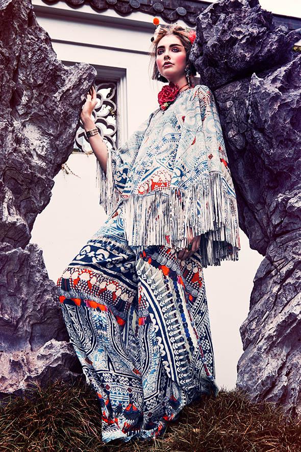 TEACHERS PET SUEDE PONCHO W FRINGING