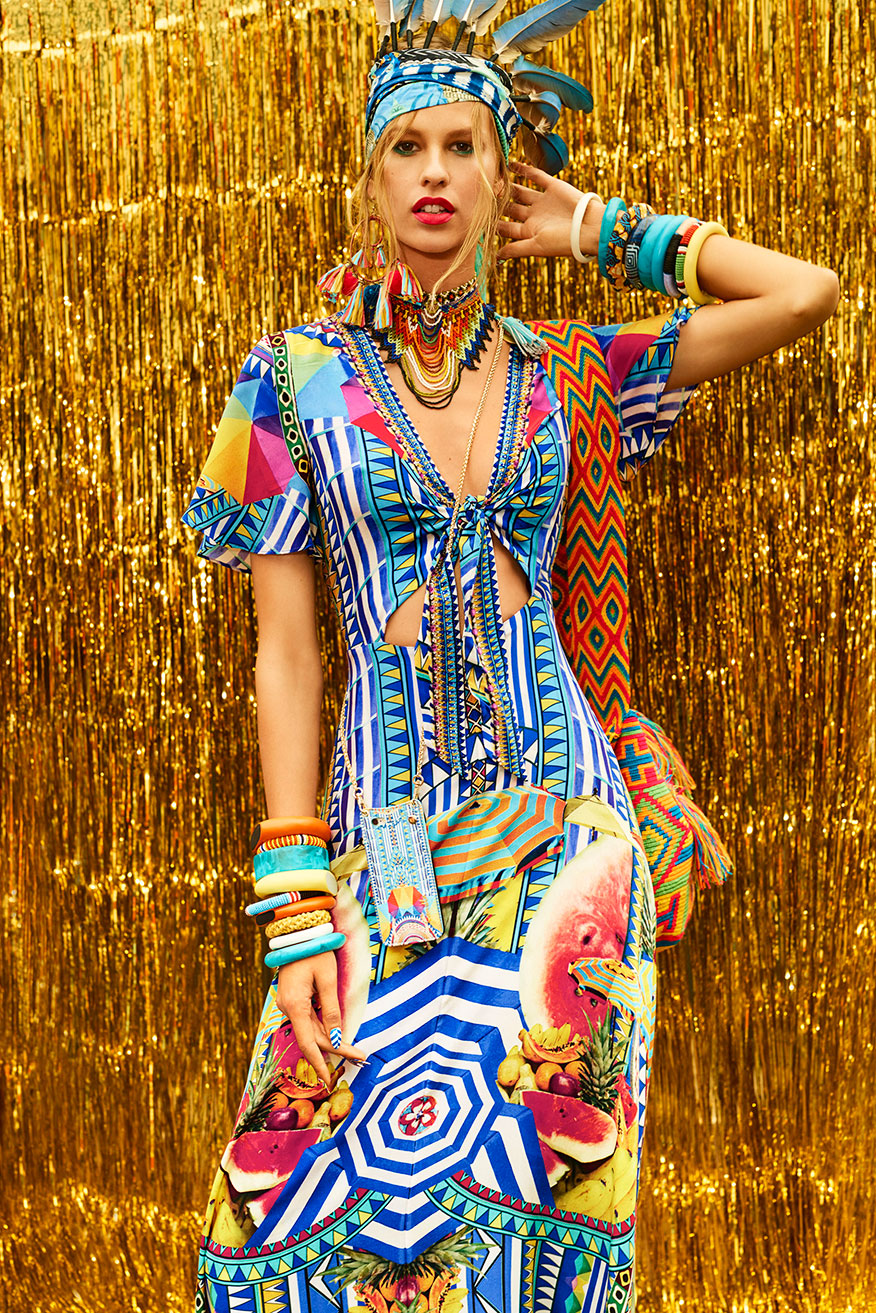 BOOK A SHADE TIE FRONT MAXI DRESS