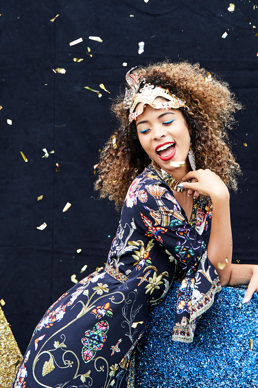 DANCING IN THE DARK LONG SLEEVE WRAP DRESS