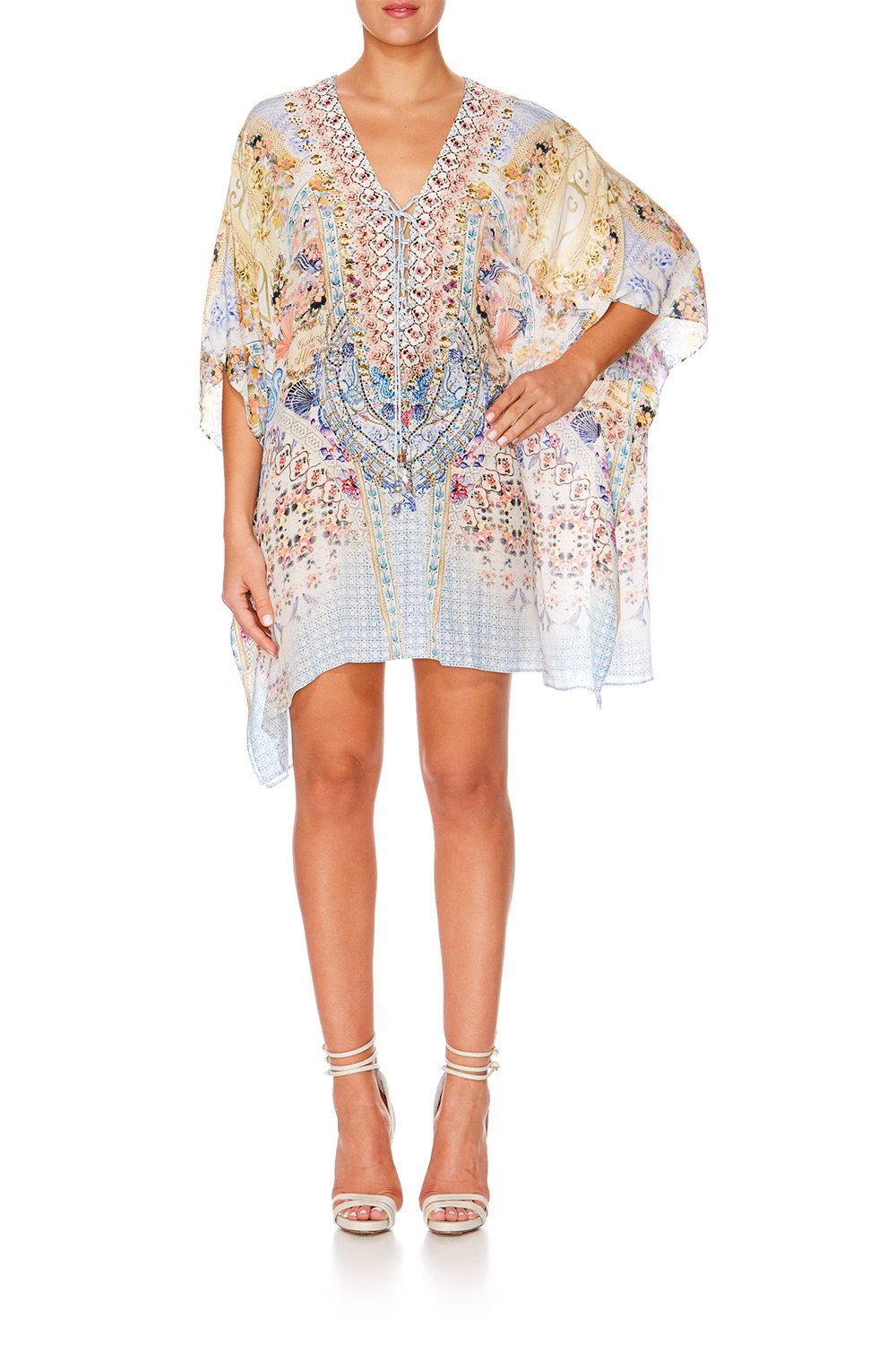 GIRL NEXT DOOR SHORT LACE UP KAFTAN