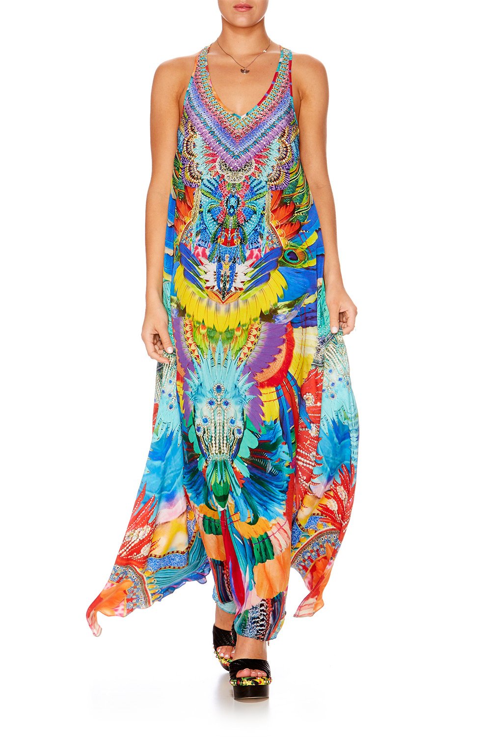 SHOW GIRL VNECK RACER BACK DRESS