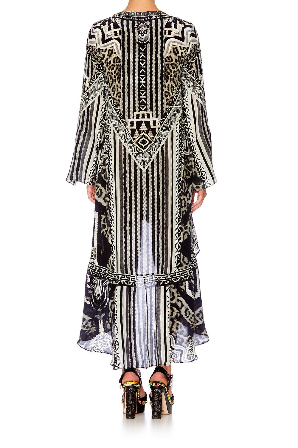 TRIBAL THEORY SHORT DRESS W HIGH LOW HEM