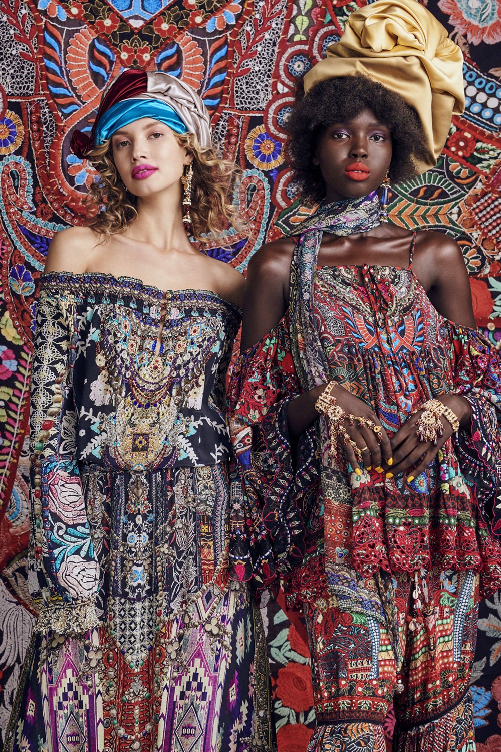 QUEEN ALIKA DROP SHOULDER TOP W INSERTS