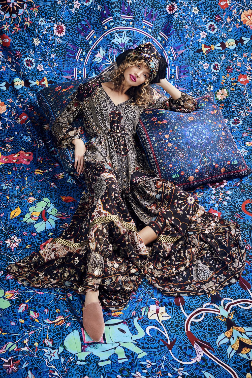 CHAMBER OF REFLECTIONS PEASANT MAXI DRESS