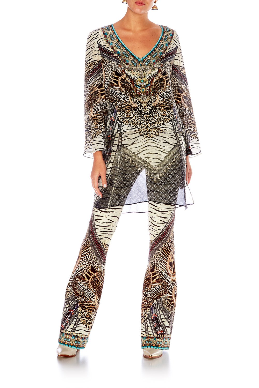 THE BODYGUARD BLOUSE W SIDE SPLIT UNDERLAY