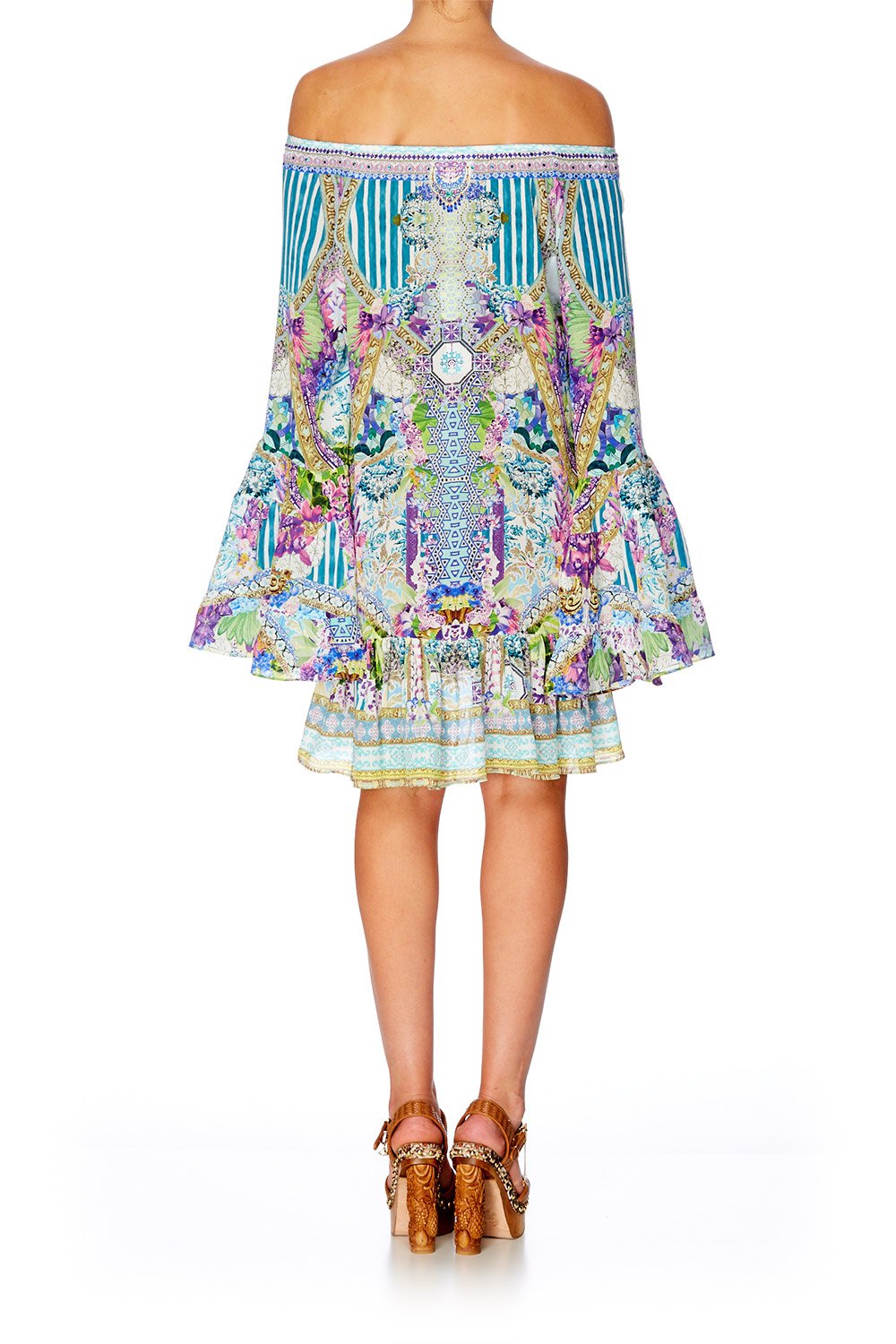 CAMILLA SALVADOR FIELDS FOREVER A LINE FRILL DRESS