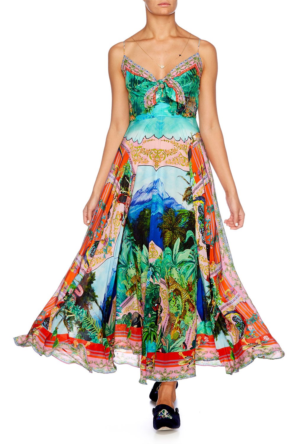 BENNYS BLESSING LONG DRESS W TIE FRONT