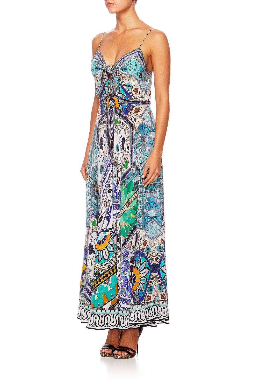 CAMILLA EVERLASTING UDAIPUR LONG DRESS W TIE FRONT