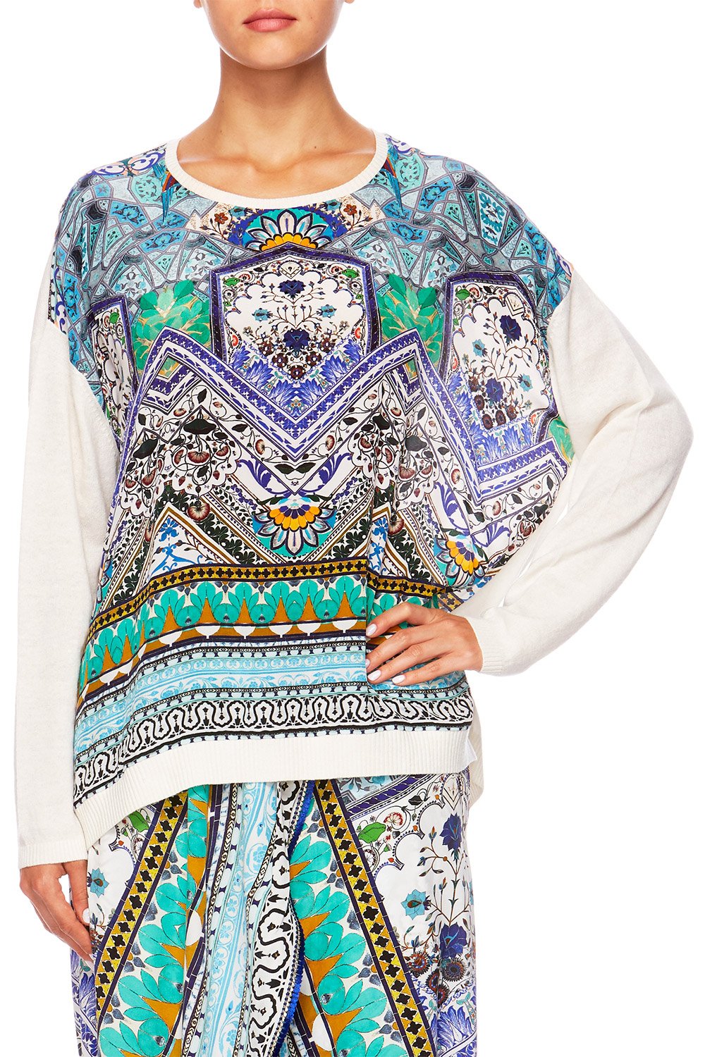 CAMILLA EVERLASTING UDAIPUR JUMPER W CONTRAST FRONT