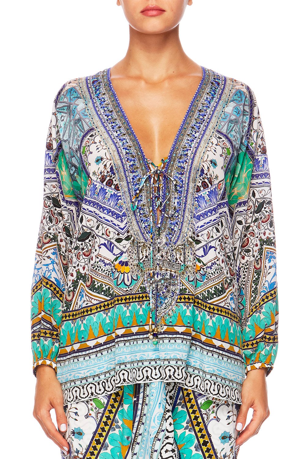 EVERLASTING UDAIPUR LACE UP BLOUSE