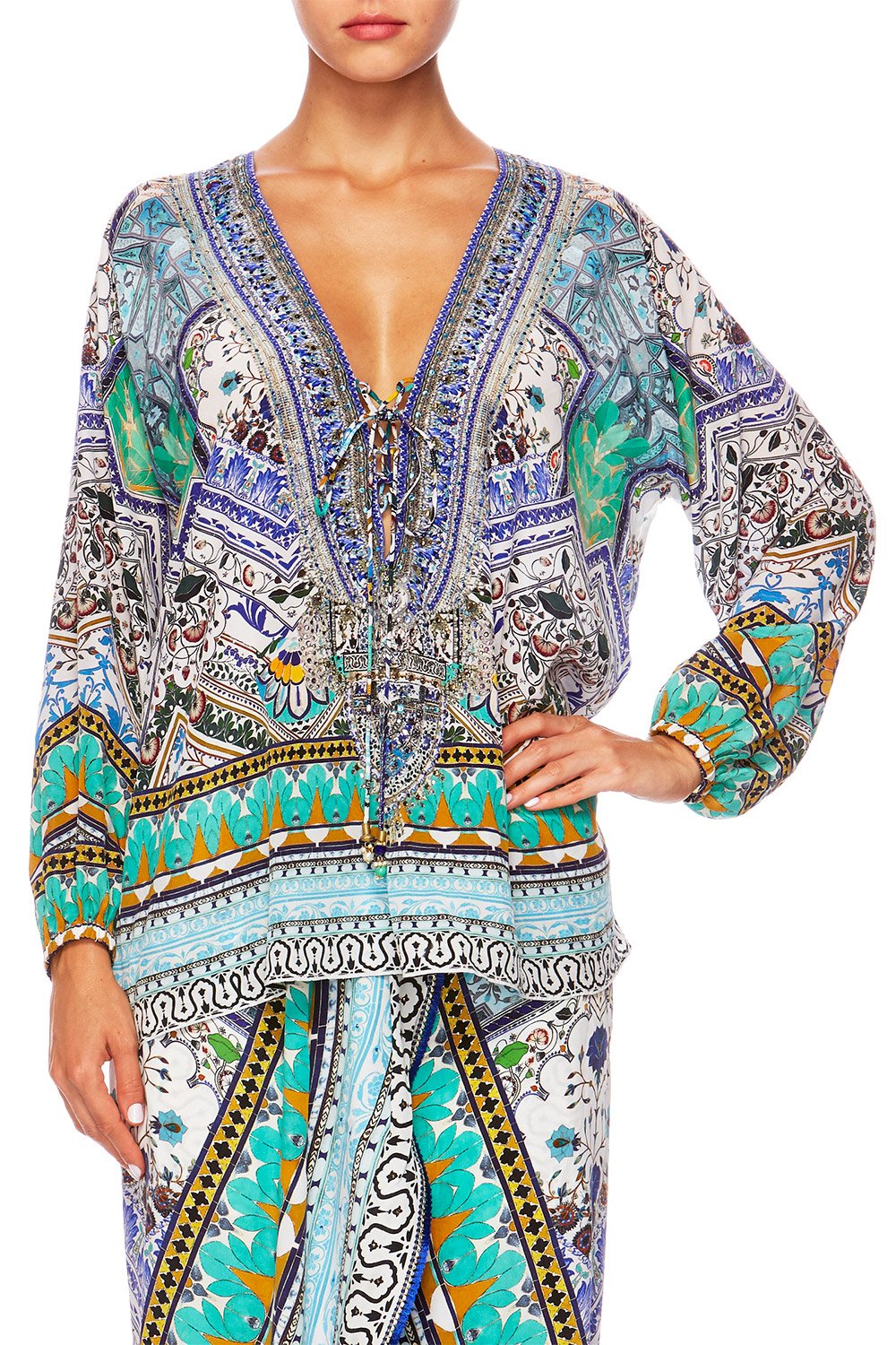 EVERLASTING UDAIPUR LACE UP BLOUSE