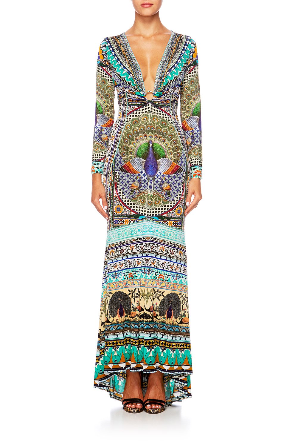 THE KING AND I U RING NECKLINE LONG DRESS