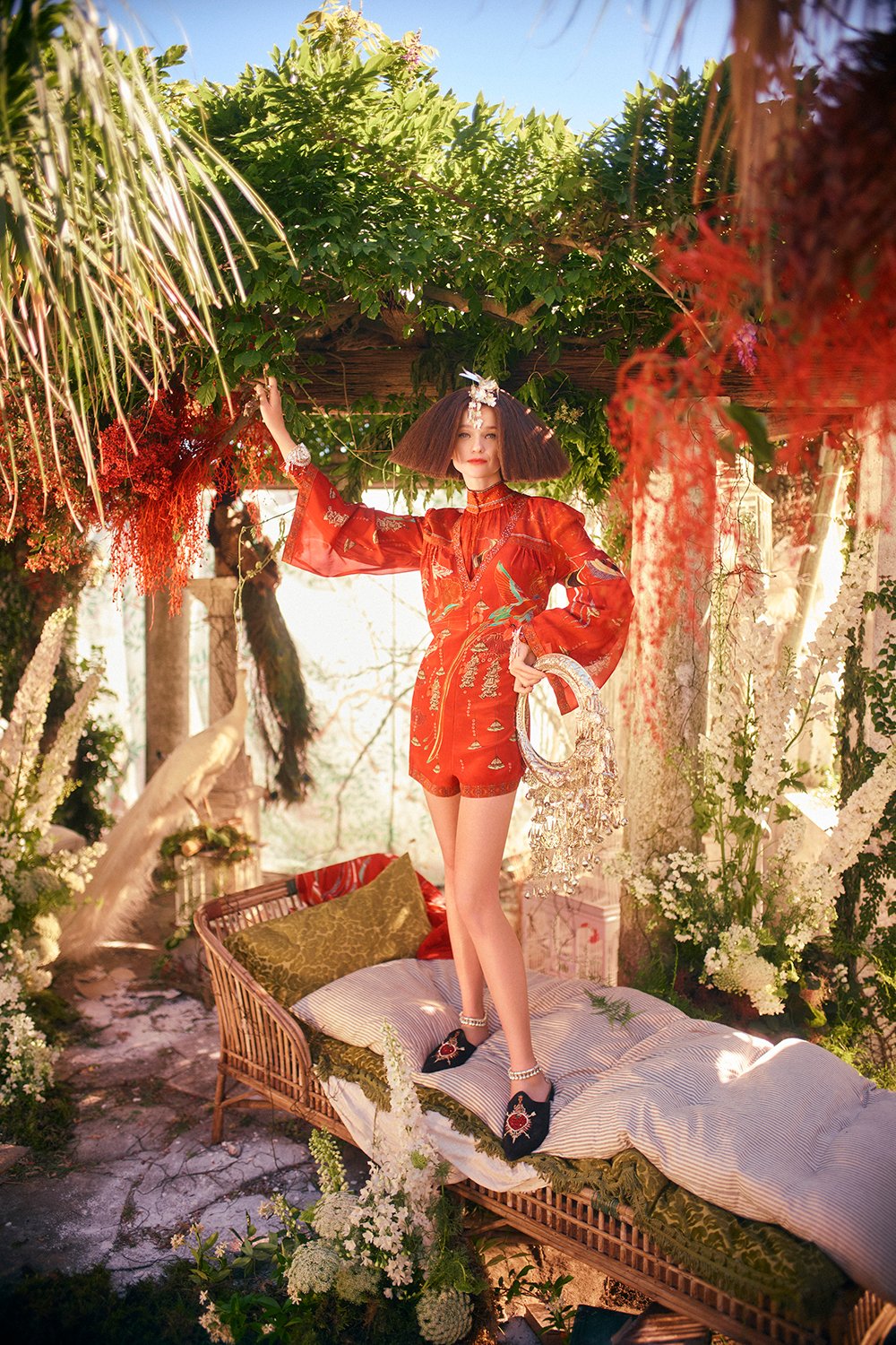 PANELLED PLAYSUIT WITH BELT FORBIDDEN FRUIT