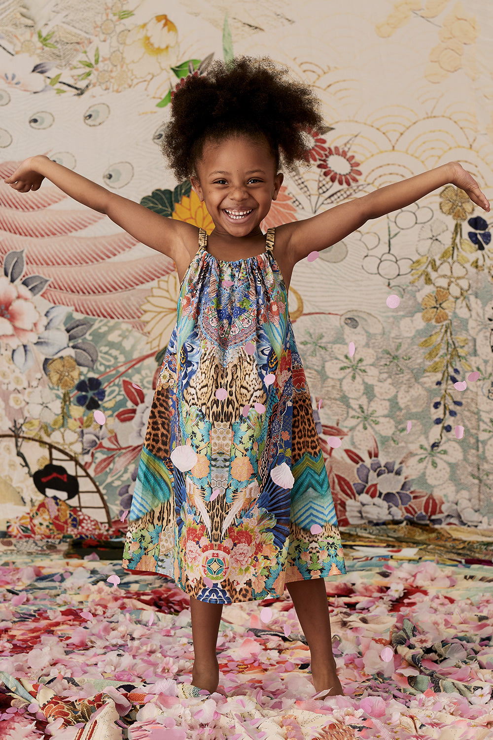 MILLA SPACE COWGIRL KIDS GATHERED NECK DRESS