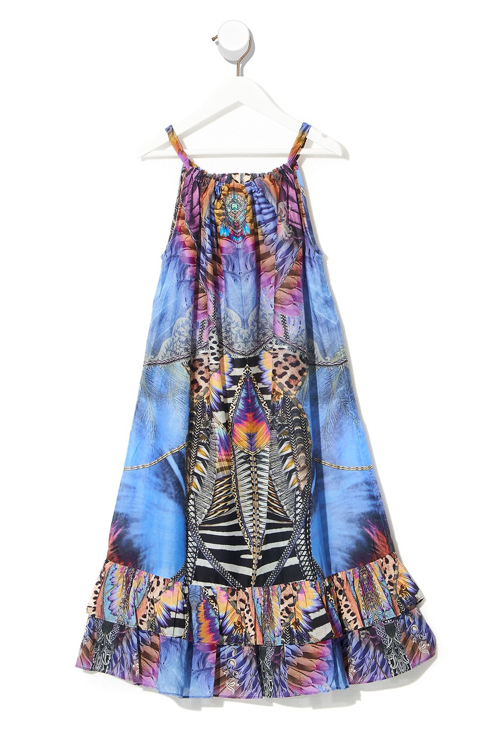 INFANTS FRILL HEM TIERED DRESS LOVE ON THE WING