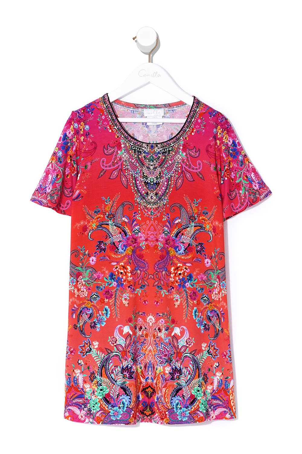 INFANTS TSHIRT DRESS WITH FLARE HEM FREE LOVE