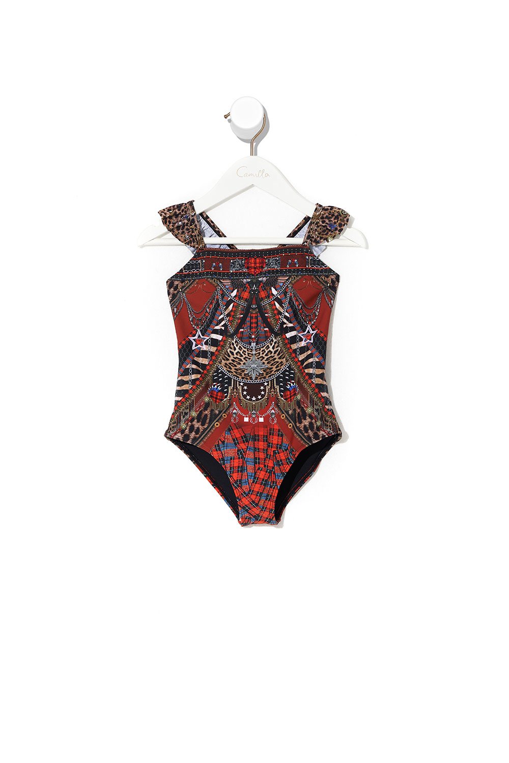 KIDS ONE PIECE WITH FRILL STRAP 4-10 LONDON CALLING