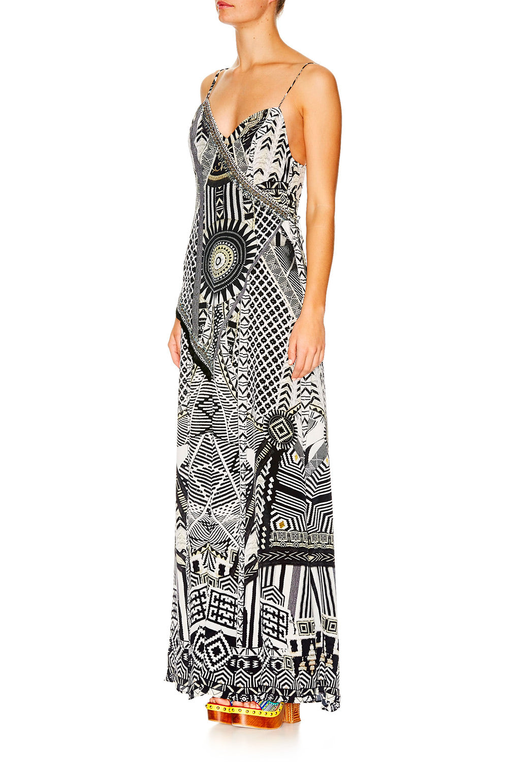 HANGING AROUND ASYMMETRICAL HALTER DRESS