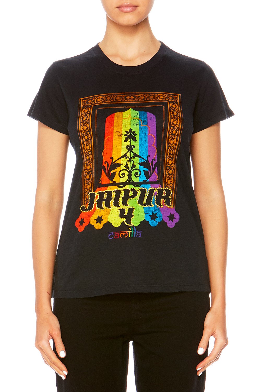 BLACK SLIM FIT ROUND NECK T-SHIRT