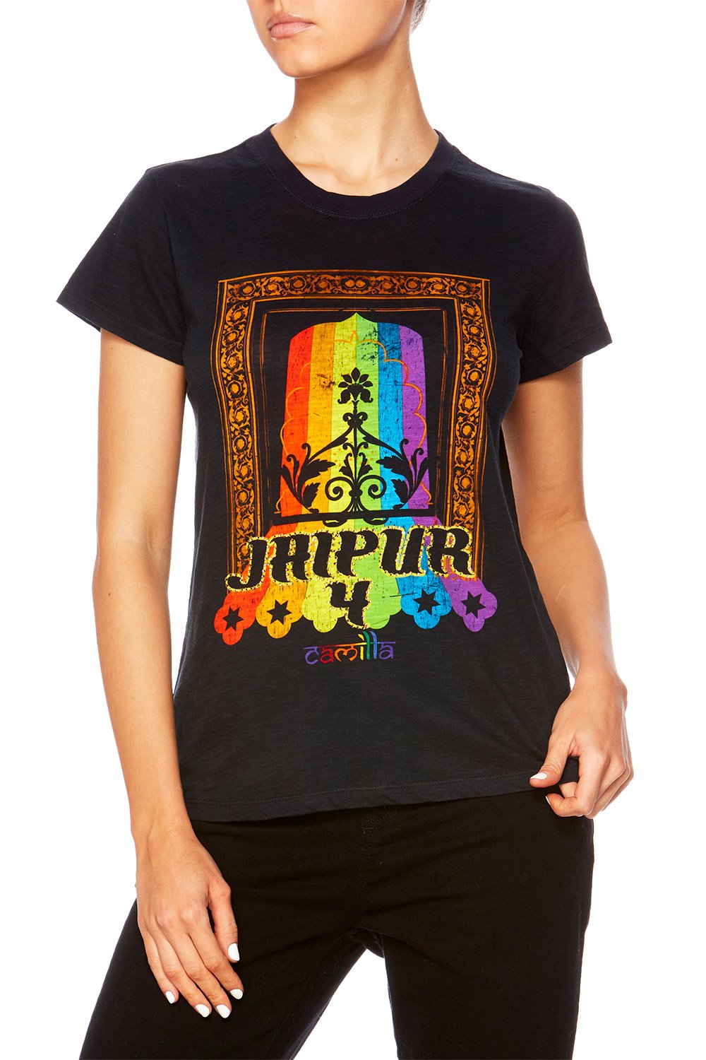 BLACK SLIM FIT ROUND NECK T-SHIRT