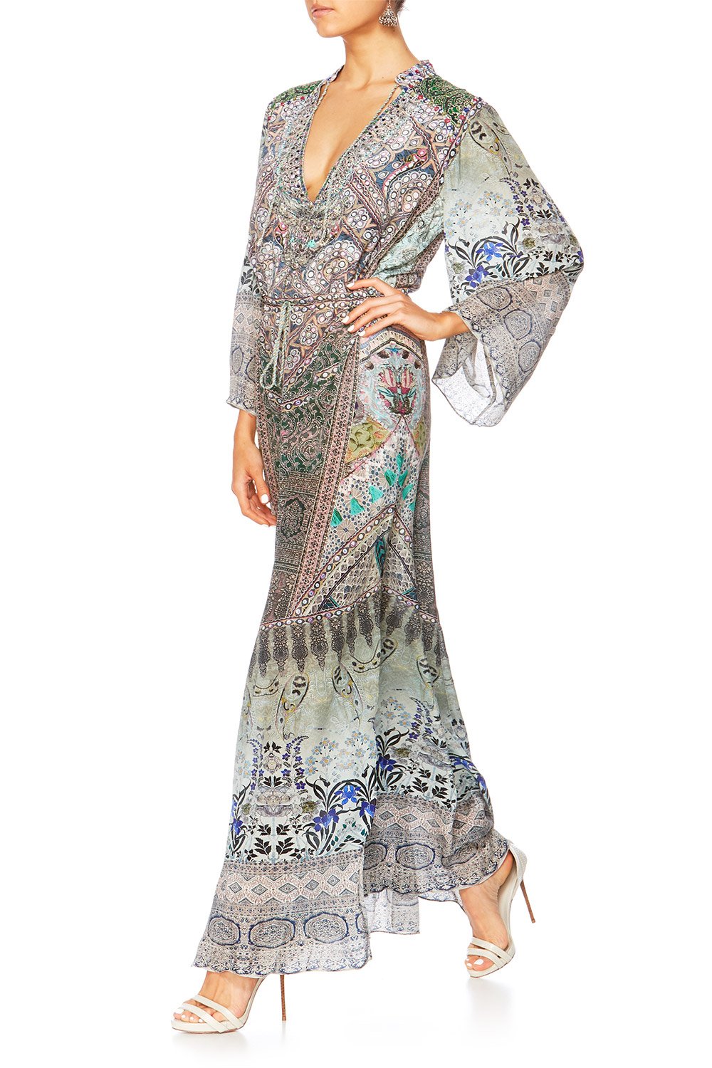 MAMAS HOME DRAWSTRING BUTTON UP DRESS