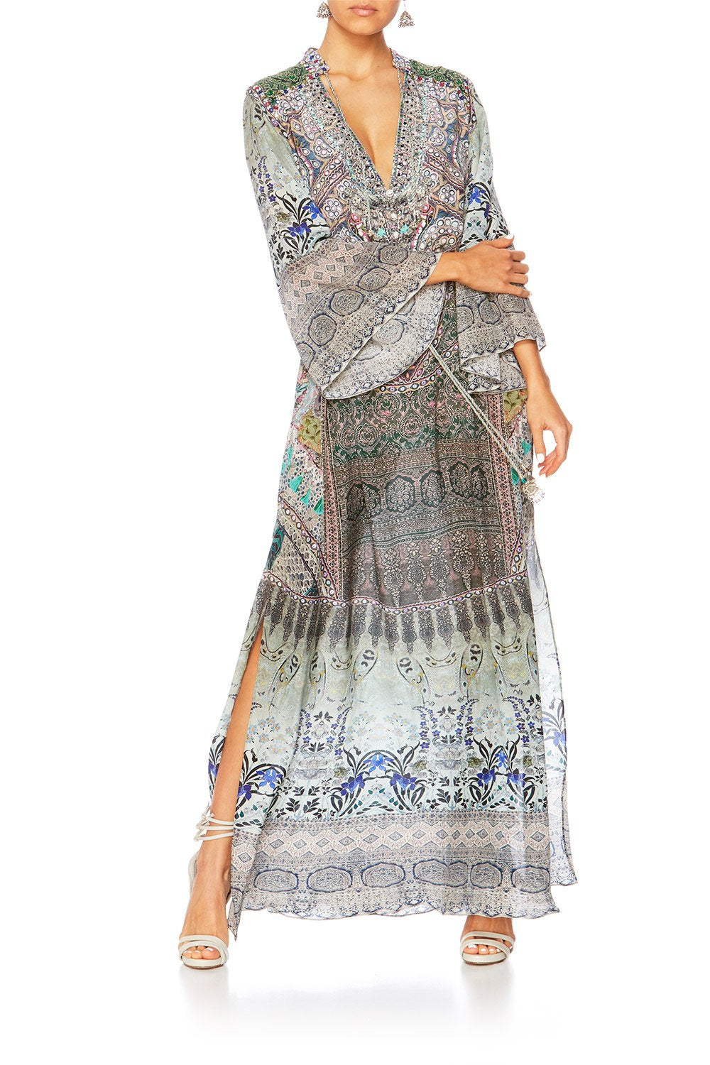 MAMAS HOME DRAWSTRING BUTTON UP DRESS